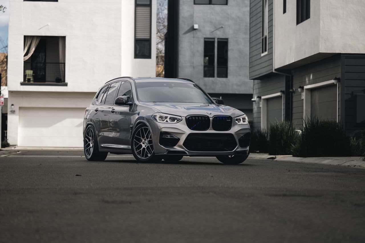 Front view of 2021 BMW X3 M with wheels