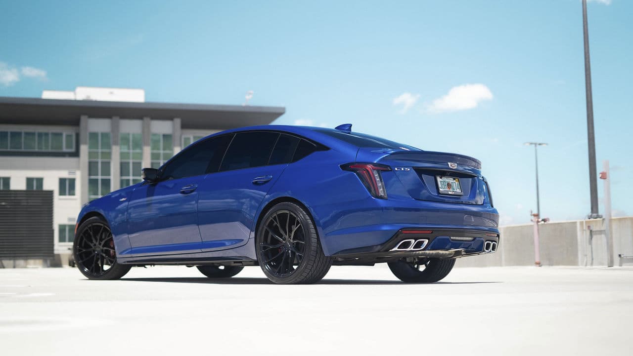 Detail view of 2021 Cadillac CTS-V with wheels