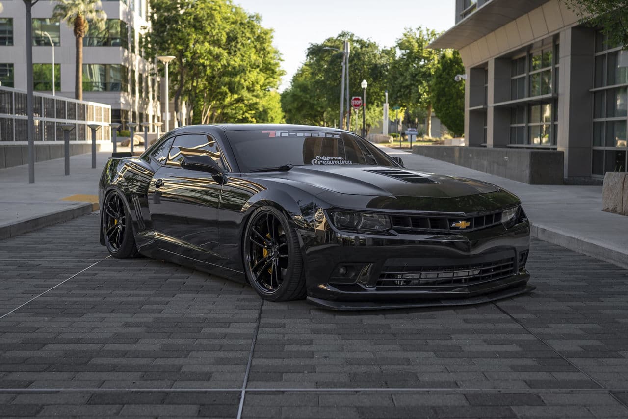 Front view of 2021 Chevrolet Camaro with wheels