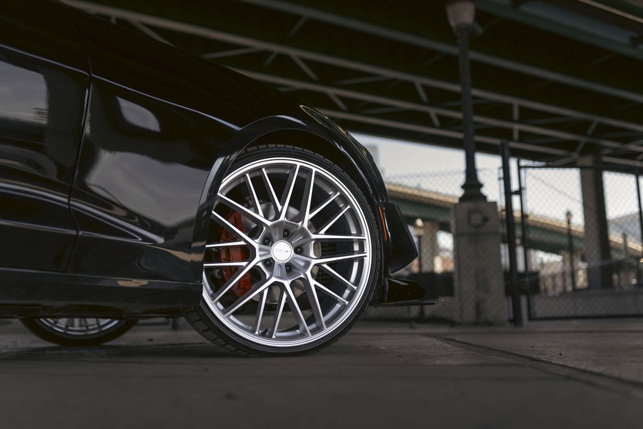 Rear view of 2021 Chevrolet Camaro with wheels