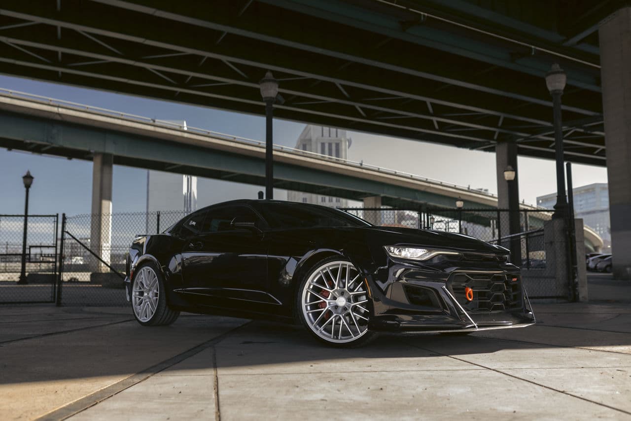 Interior of 2021 Chevrolet Camaro with wheels