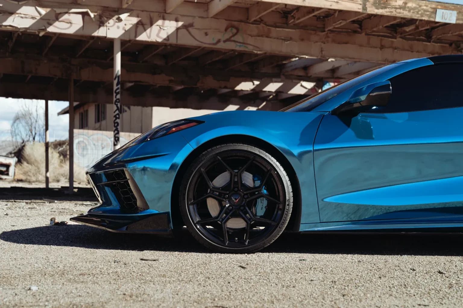 2021 Chevrolet Corvette C8 — vehicle wraps, front view