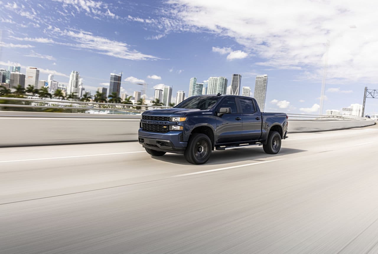 Detail view of 2021 Chevrolet Silverado with wheels