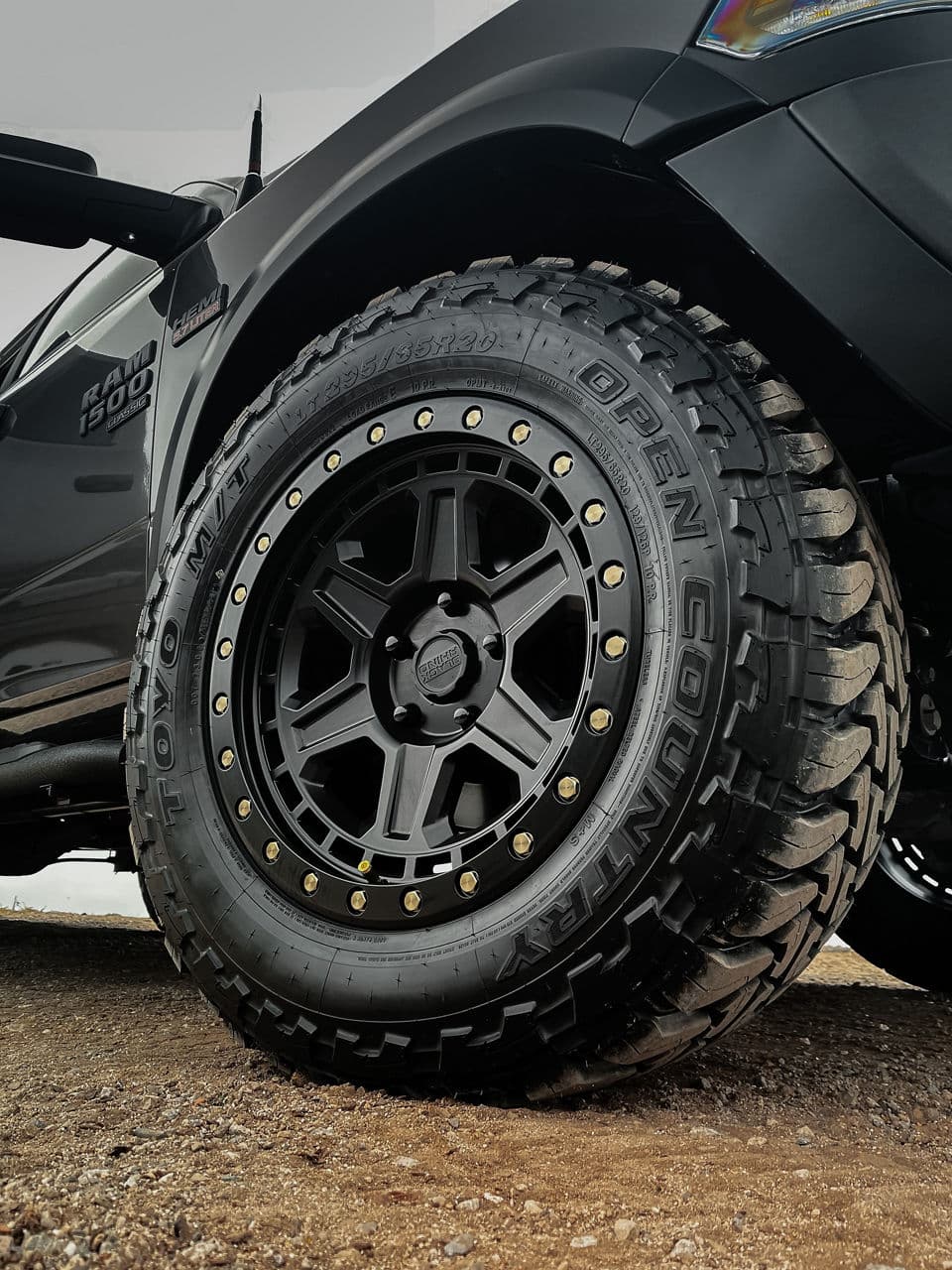 Side profile of 2021 Dodge Ram 1500 with truck suv wheels