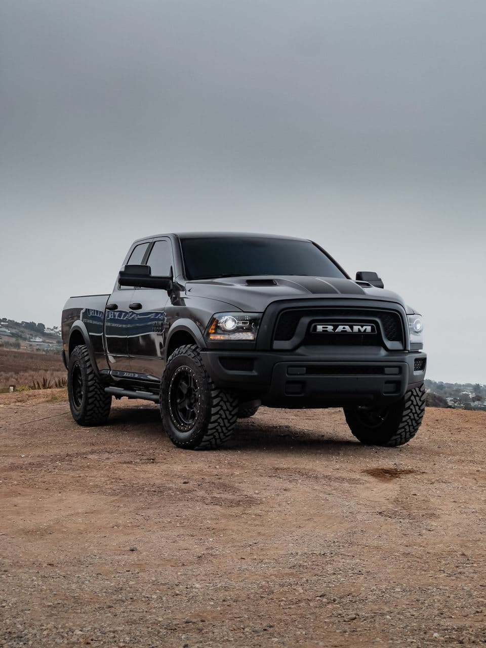 Rear view of 2021 Dodge Ram 1500 with truck suv wheels