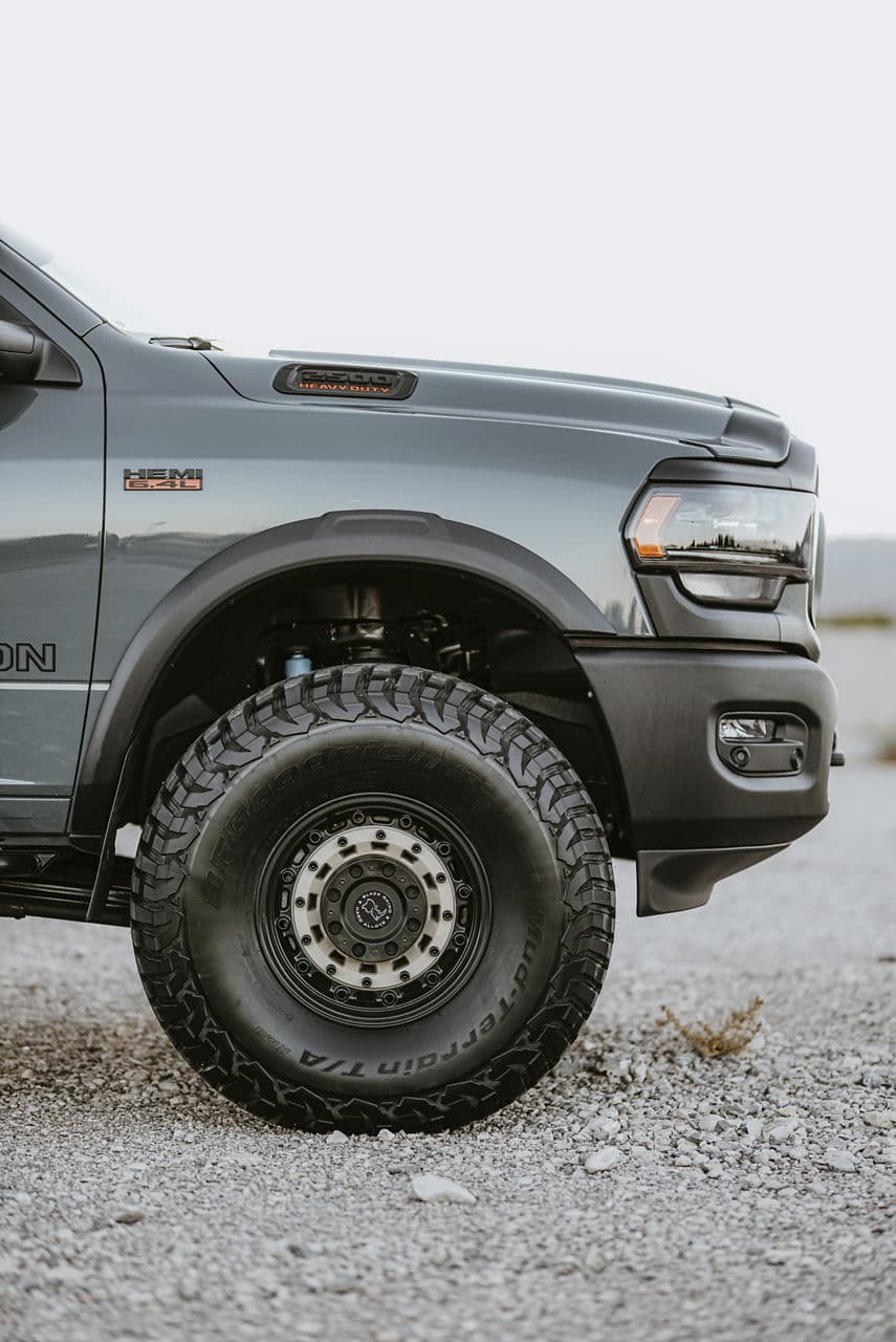 Side profile of 2021 Dodge Ram 2500 Power Wagon with truck suv wheels