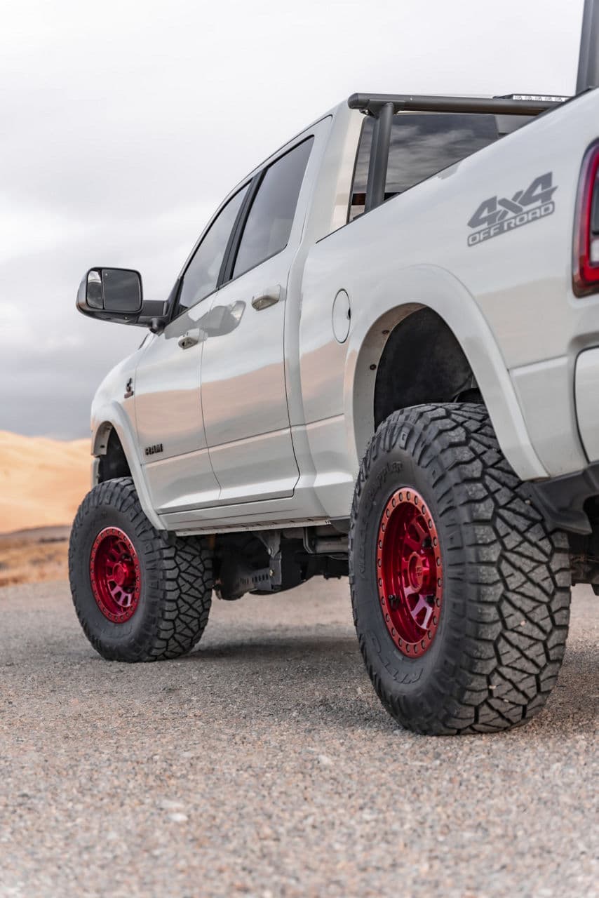 Rear view of 2021 Dodge Ram 2500 with wheels