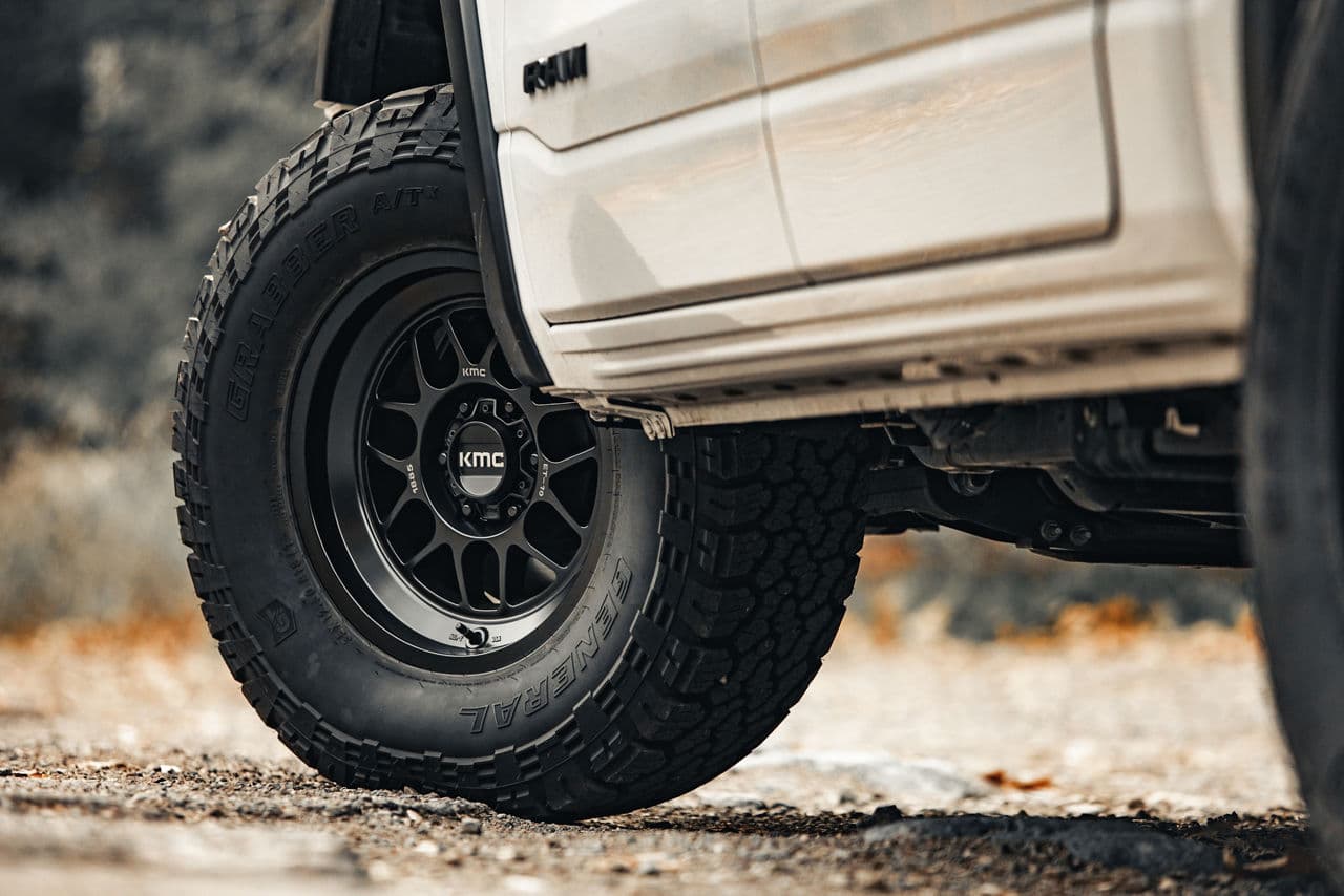 Interior of 2021 Dodge Ram Rebel with wheels