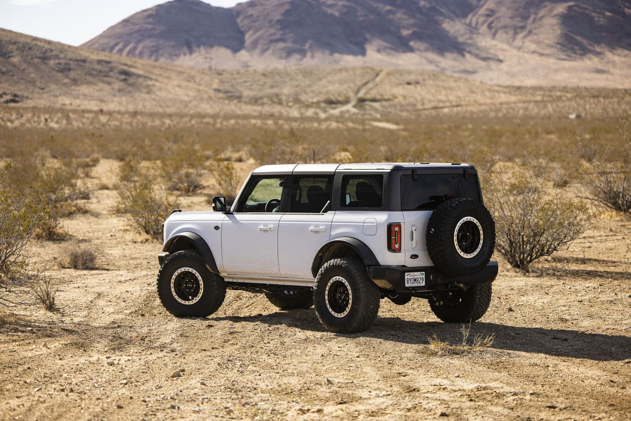 Interior of 2021 Ford Bronco Raptor with wheels