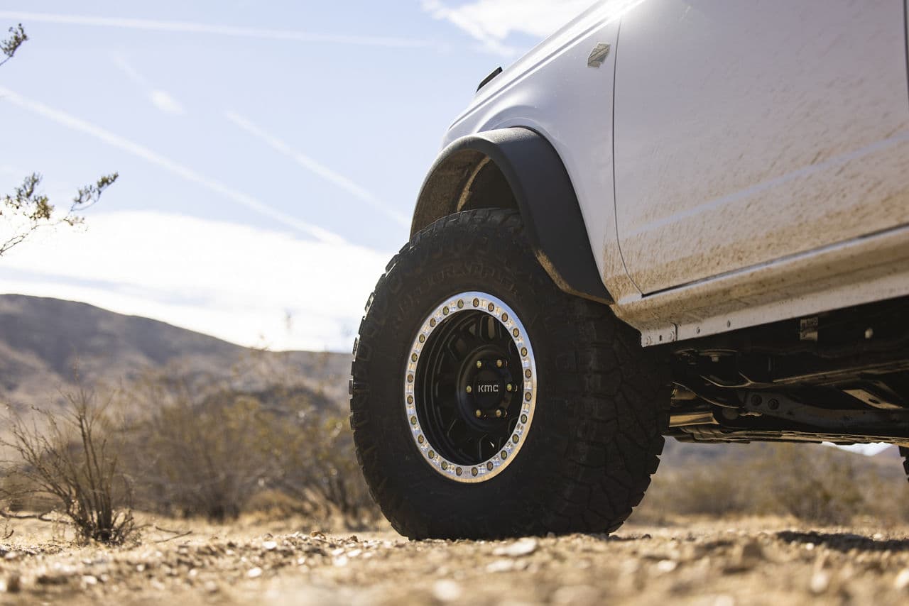 Detail view of 2021 Ford Bronco Raptor with wheels