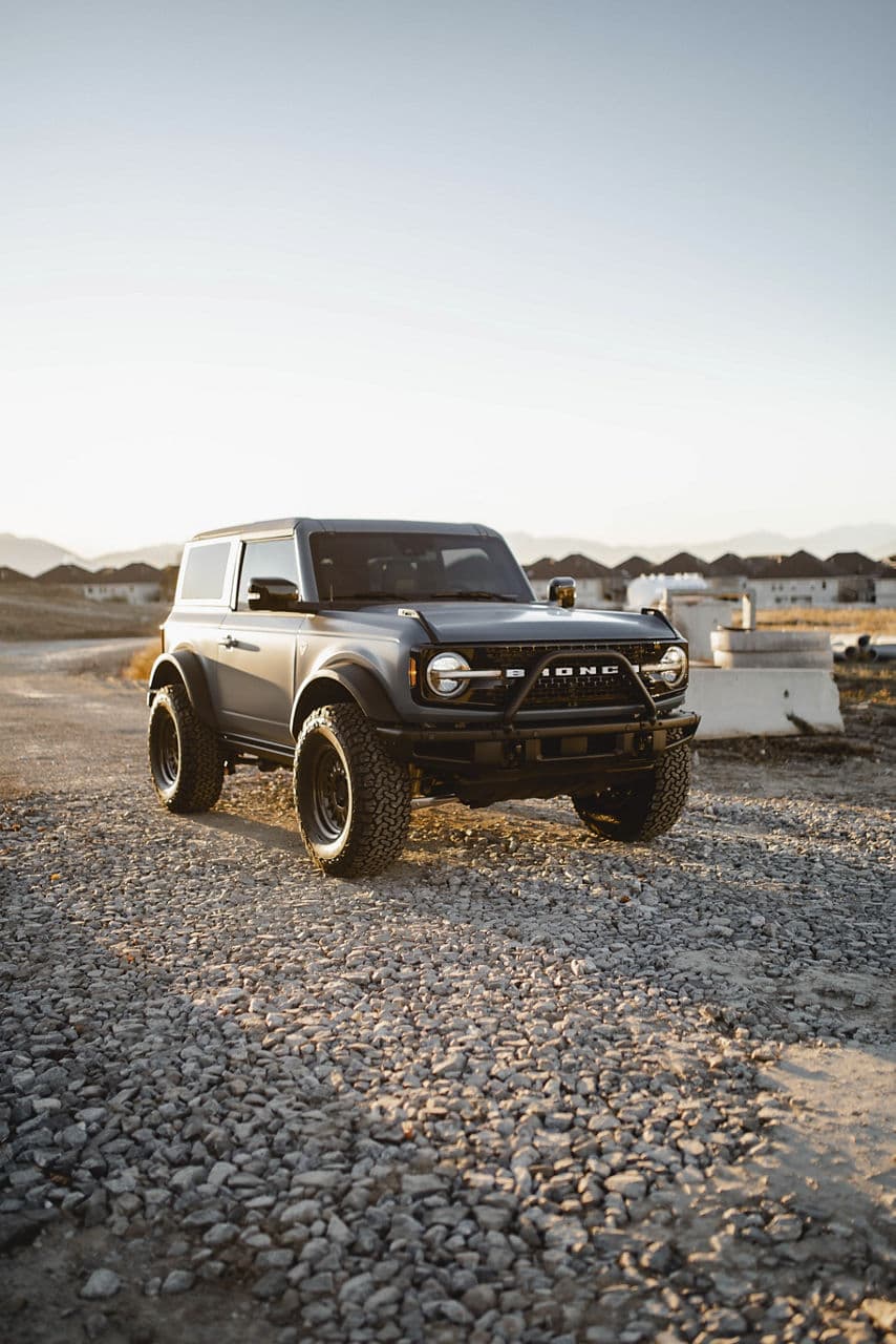 Interior of 2021 Ford Bronco with truck suv wheels