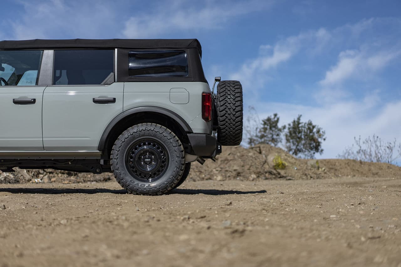 Interior of 2021 Ford Bronco with truck suv wheels
