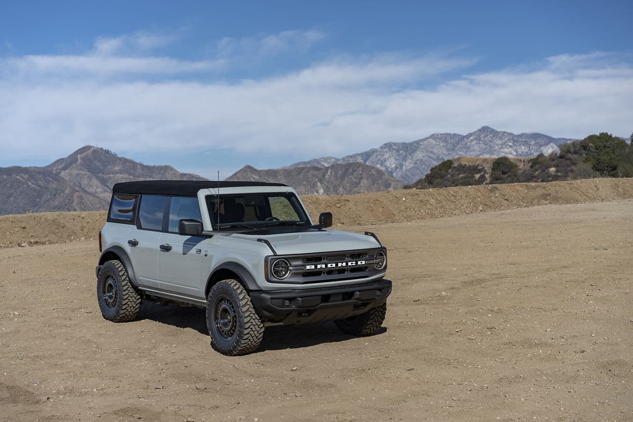 Detail view of 2021 Ford Bronco with truck suv wheels