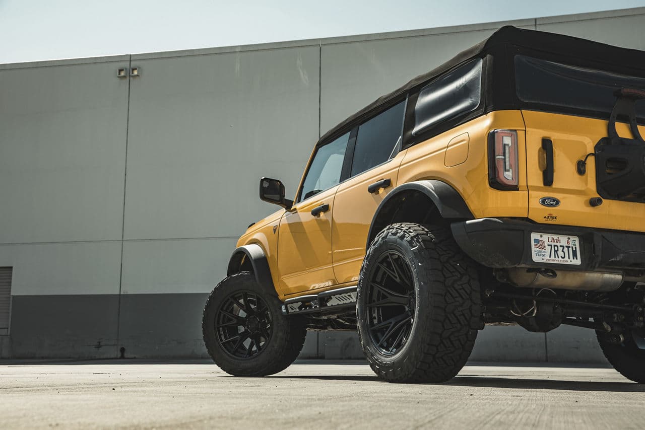 Interior of 2021 Ford Bronco Badlands with truck suv wheels