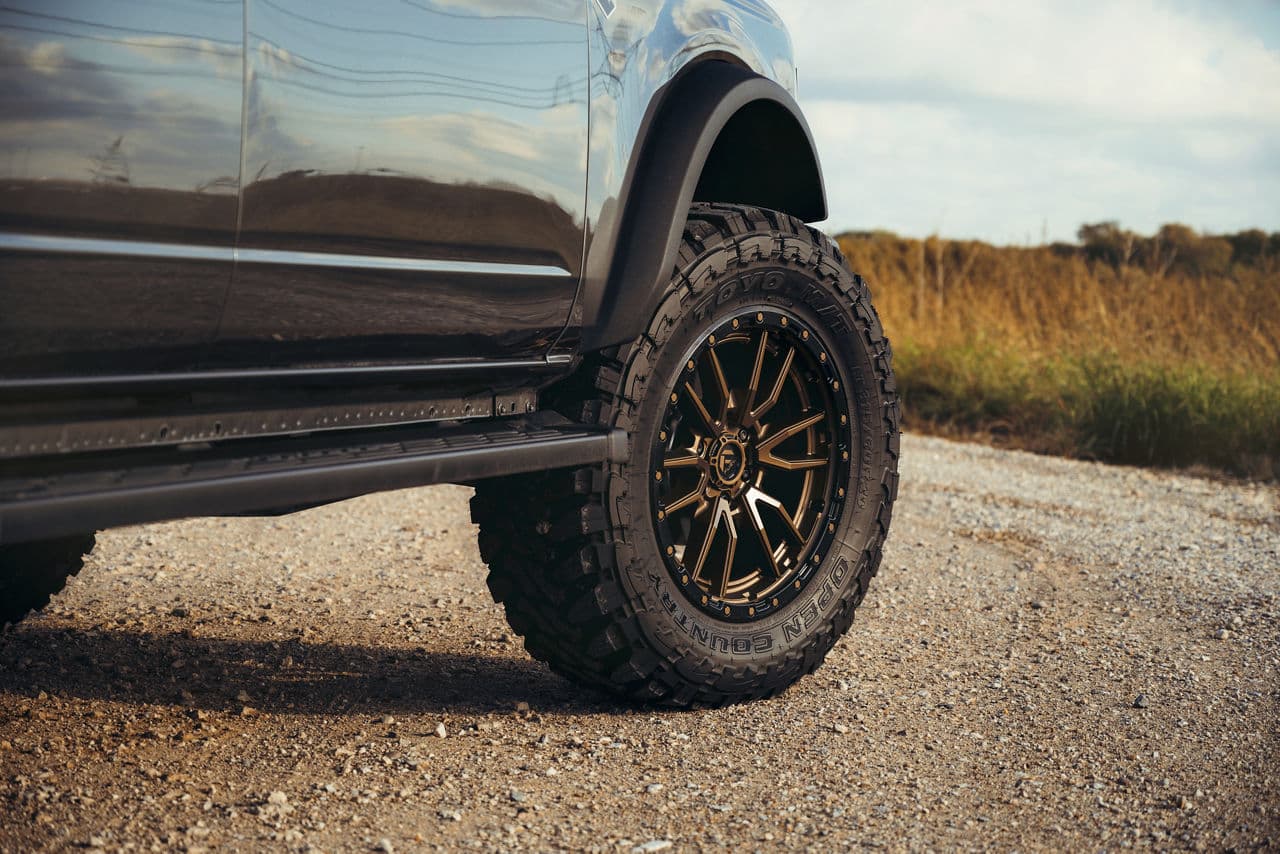 Interior of 2021 Ford Bronco with truck suv wheels
