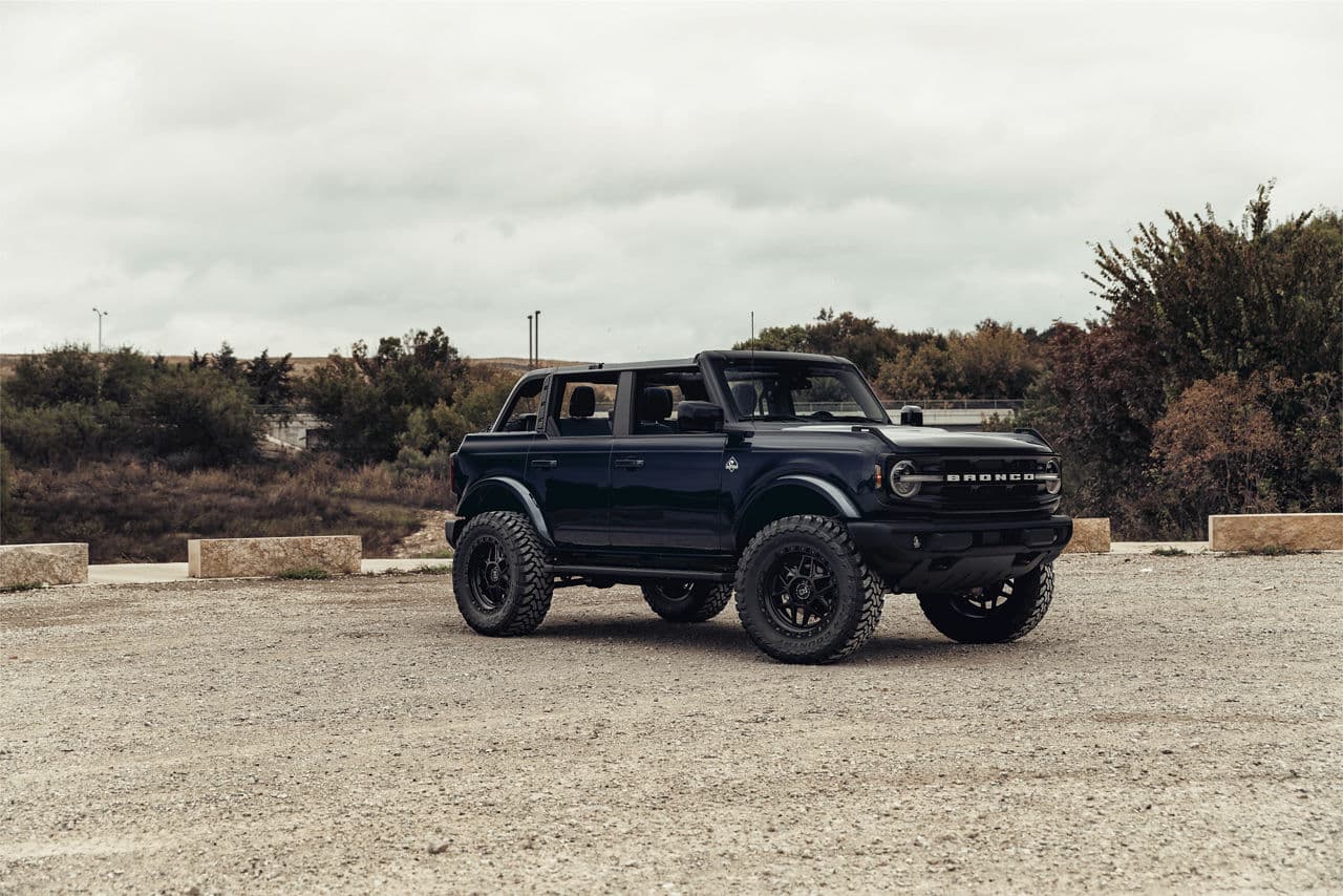 Interior of 2021 Ford Bronco with wheels