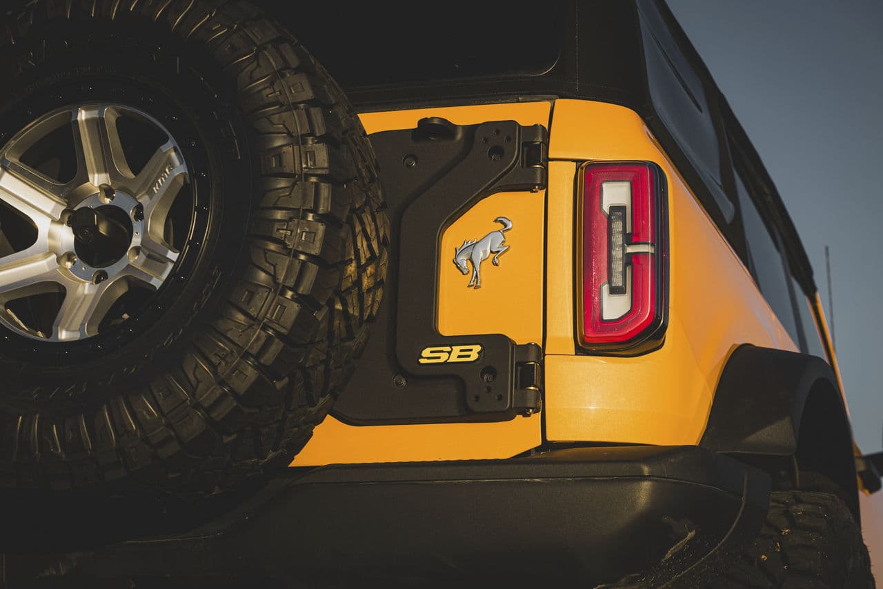 Interior of 2021 Ford Bronco with wheels