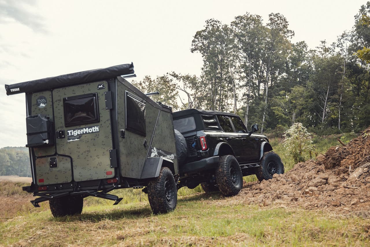 Rear view of 2021 Ford Bronco with wheels