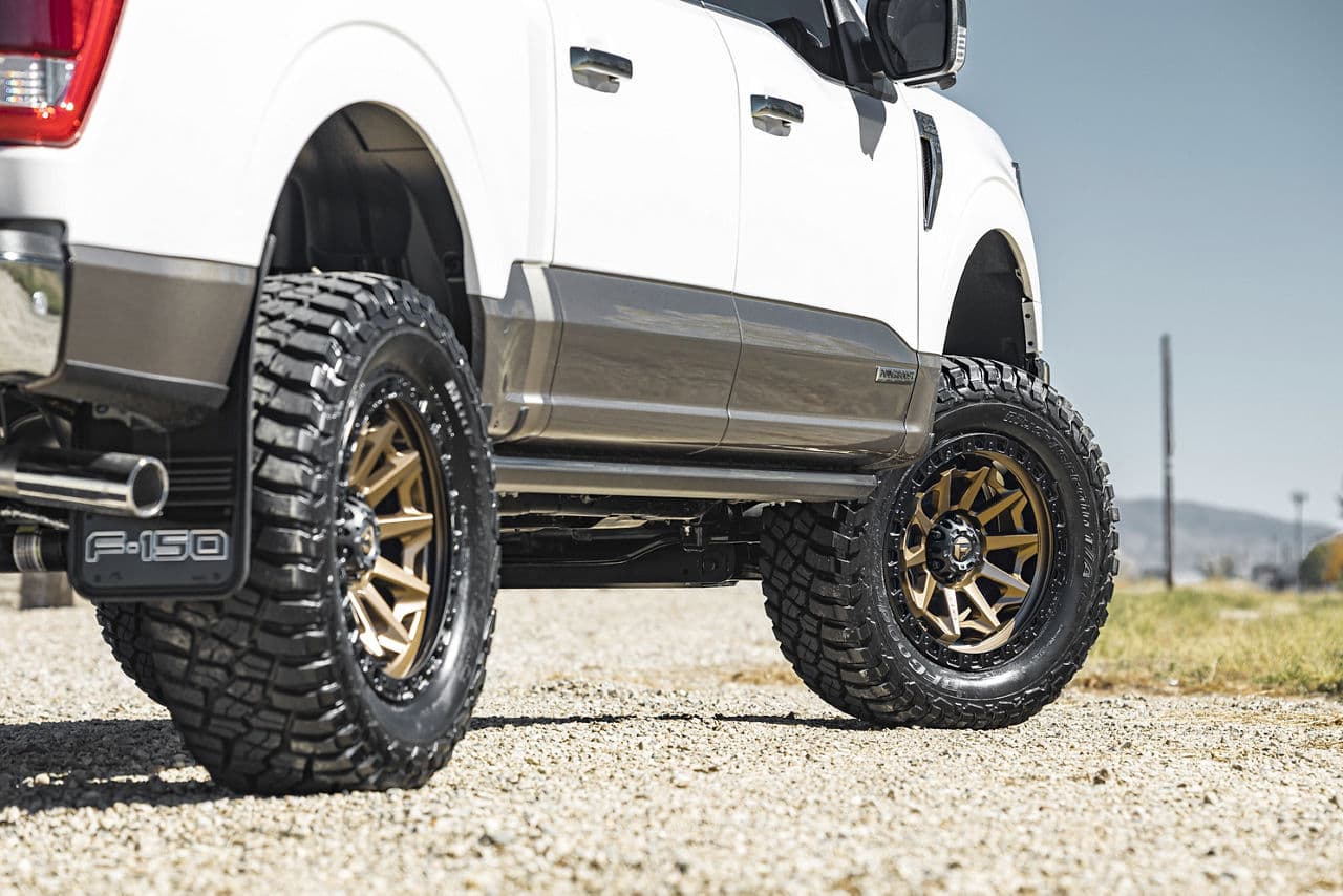 Interior of 2021 Ford F150 King Ranch with wheels