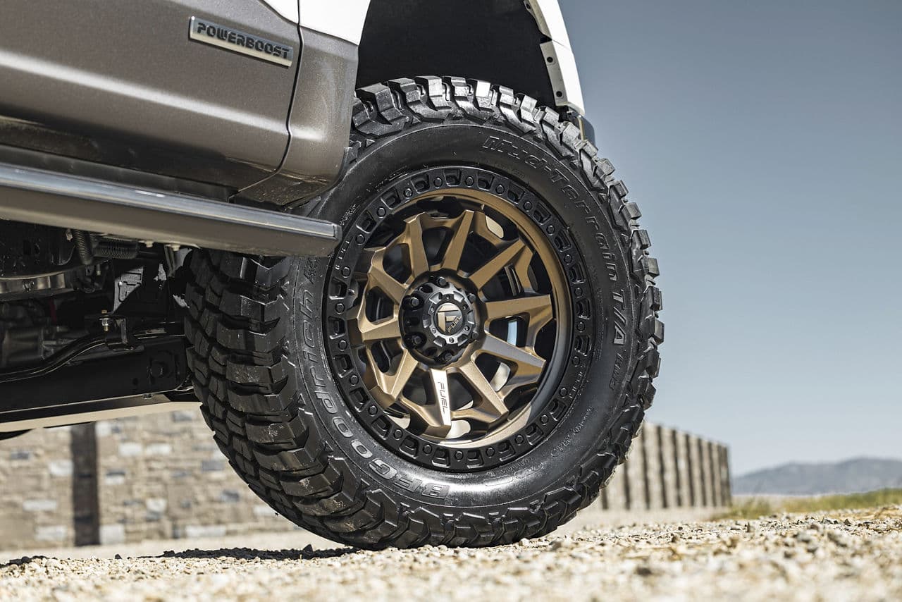 Detail view of 2021 Ford F150 King Ranch with wheels