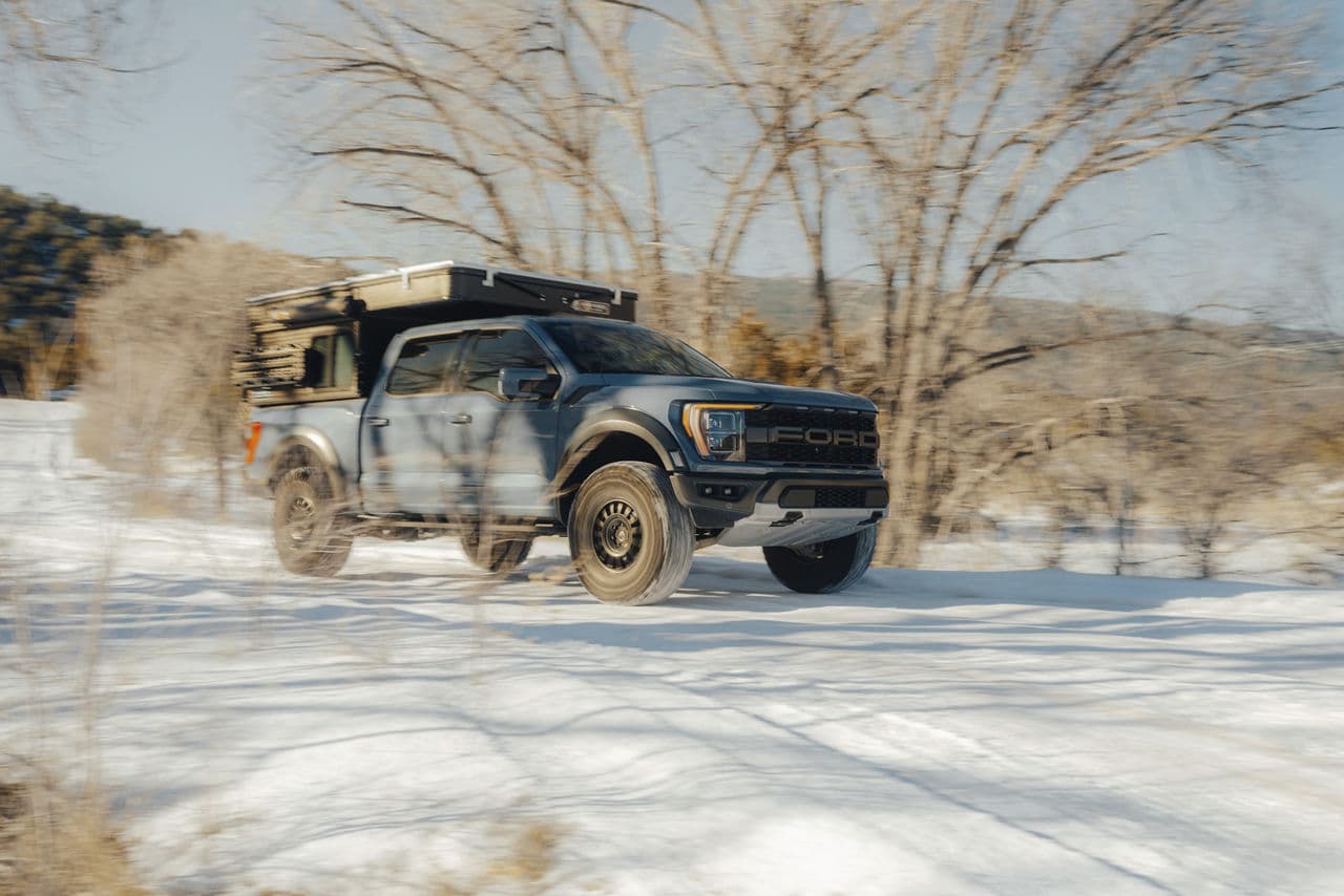 Interior of 2021 Ford F150 Raptor with wheels
