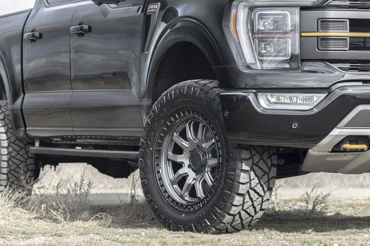Interior of 2021 Ford F150 Tremor with wheels