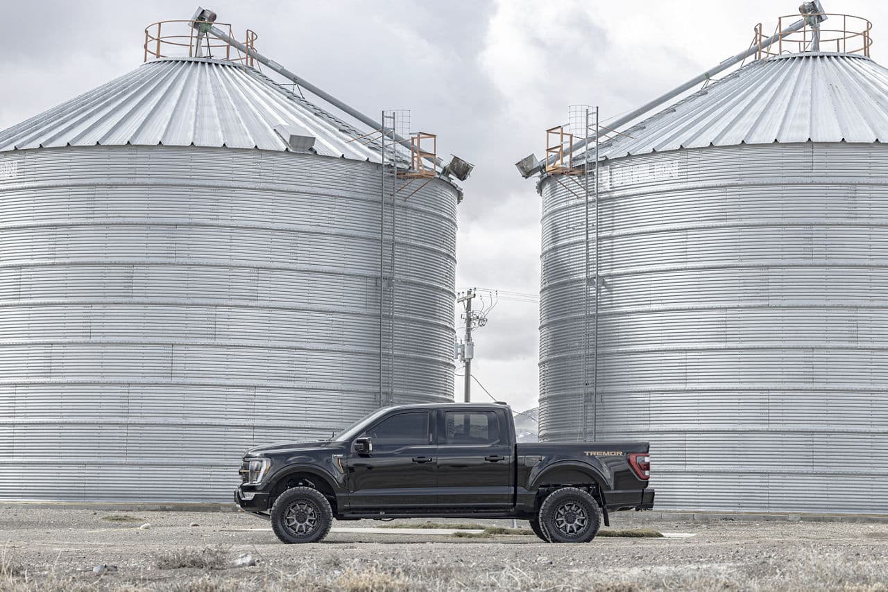 Detail view of 2021 Ford F150 Tremor with wheels