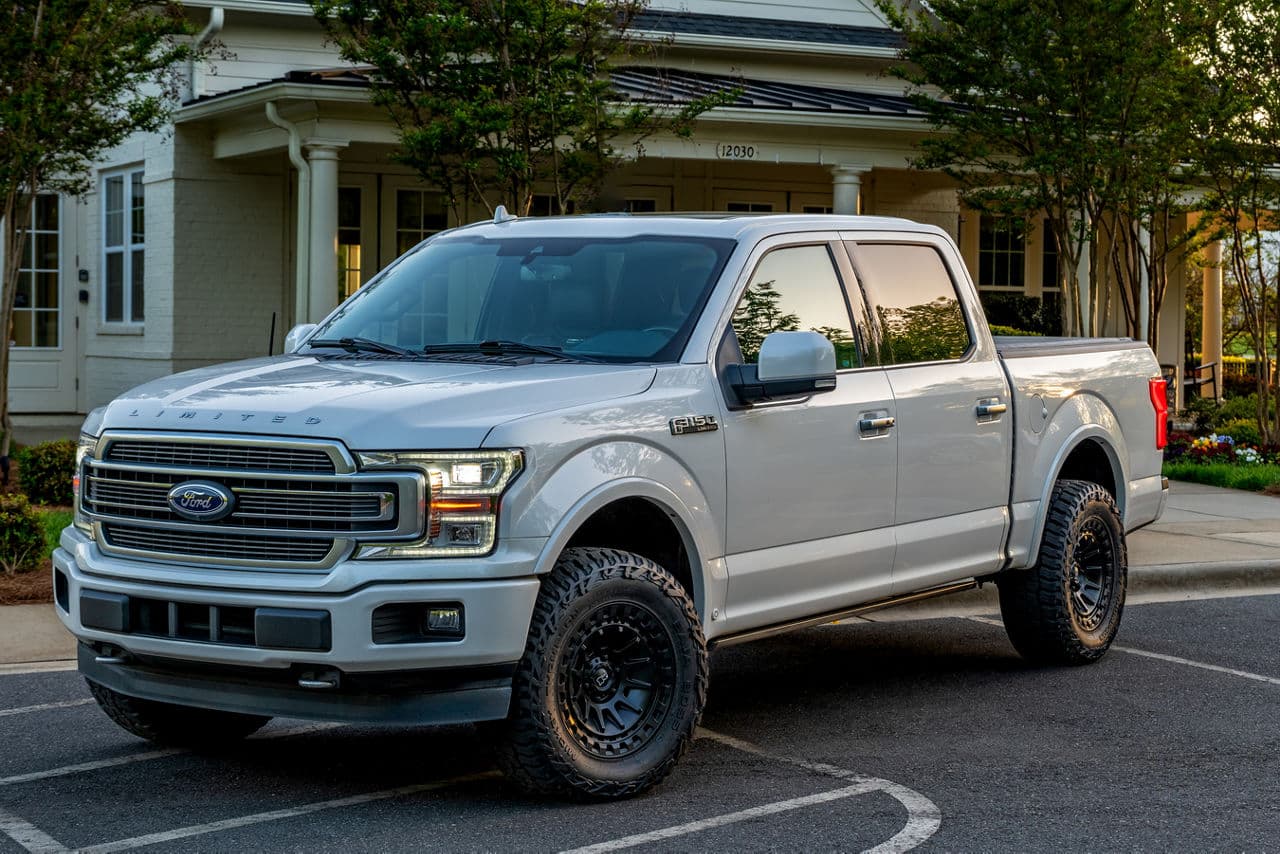 Side profile of 2021 Ford F150 with truck suv wheels