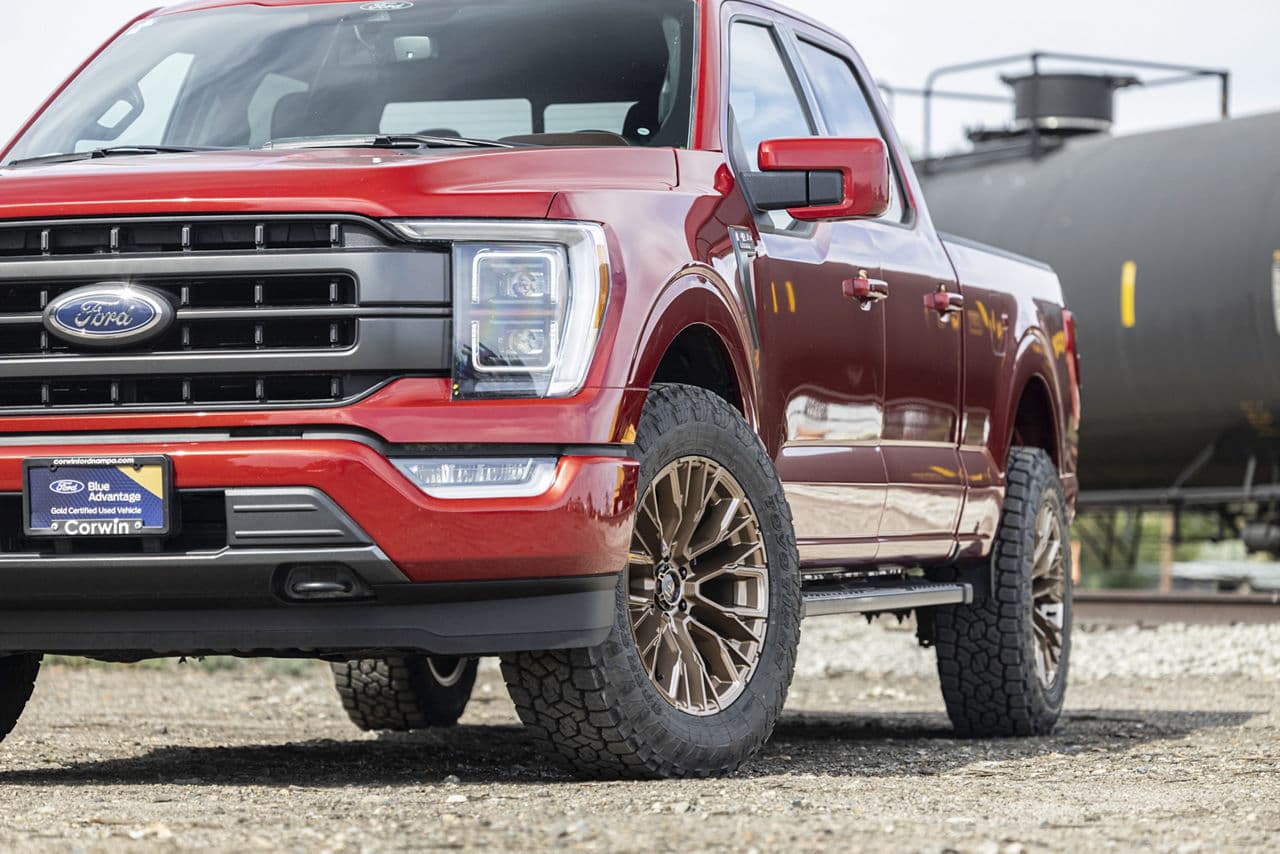 Interior of 2021 Ford F150 with truck suv wheels