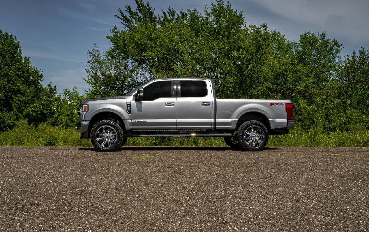 Interior of 2021 Ford F250 with truck suv wheels