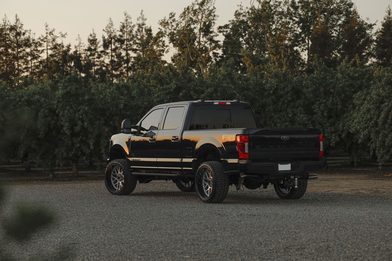 Interior of 2021 Ford F250 with truck suv wheels