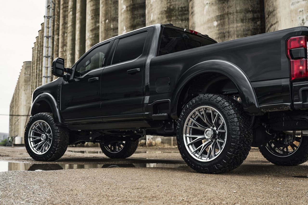 Interior of 2021 Ford F250 with truck suv wheels