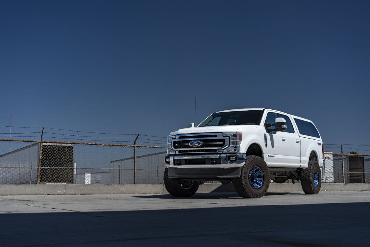 Interior of 2021 Ford F250 with wheels