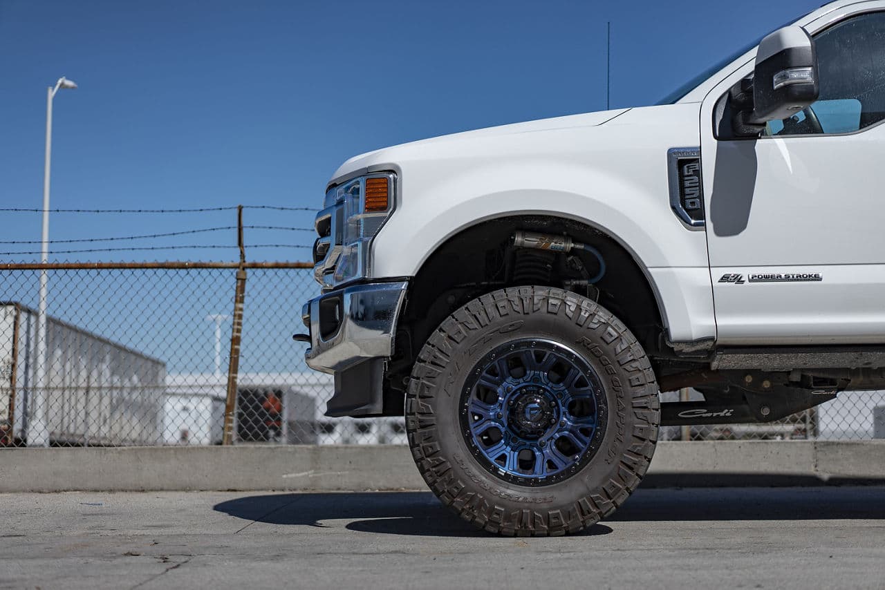 Side profile of 2021 Ford F250 with wheels