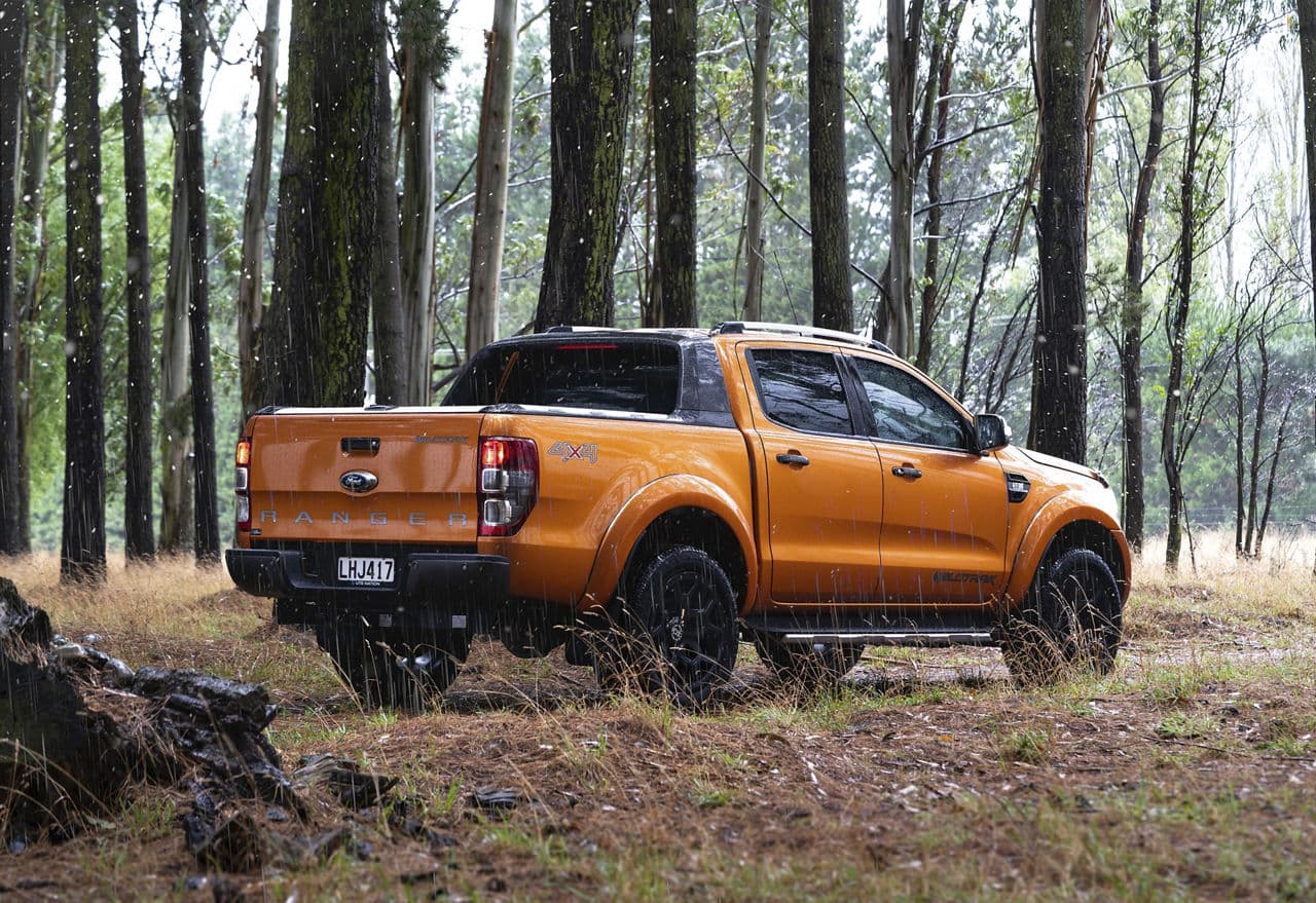 Front view of 2021 Ford Ranger with wheels