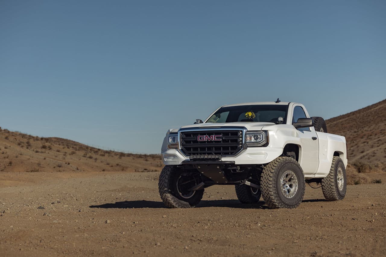Detail view of 2021 GMC Sierra with wheels