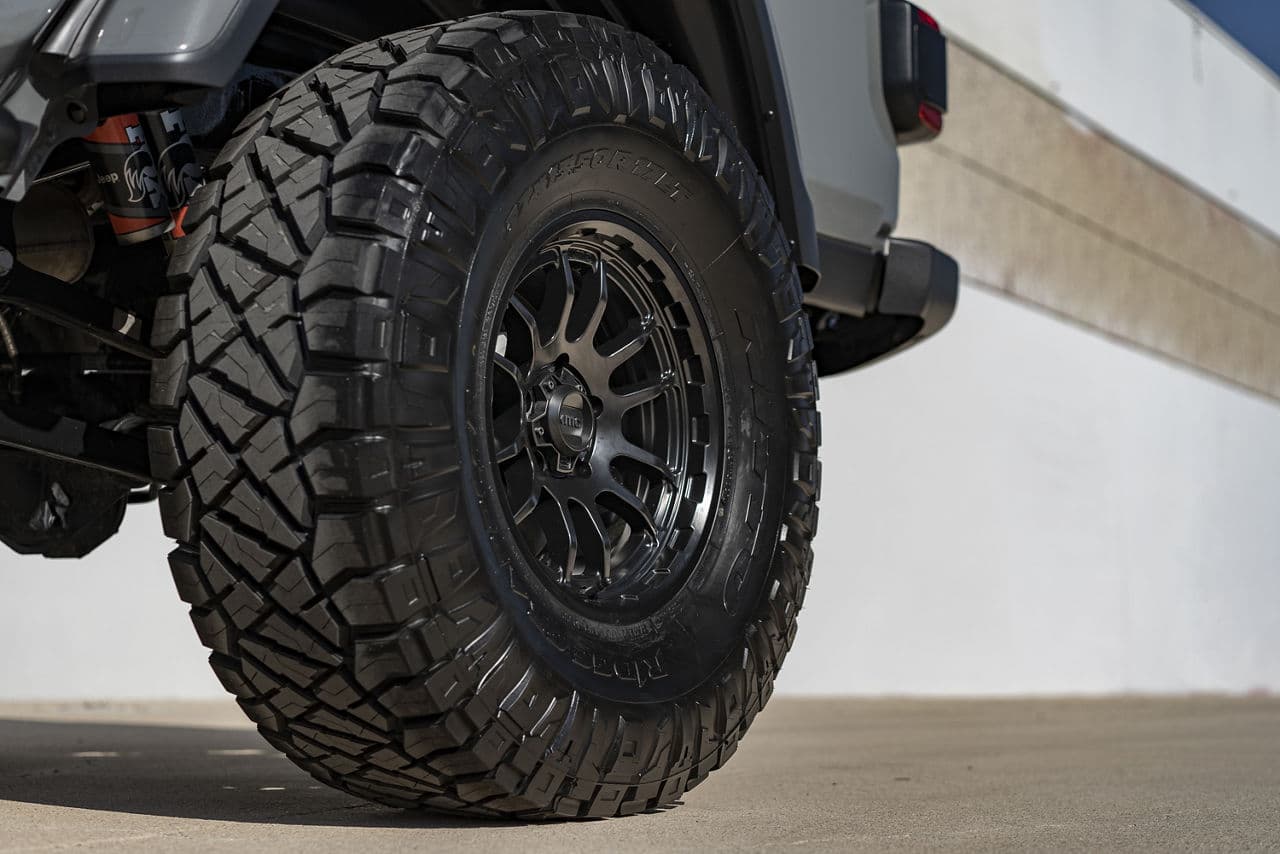 Interior of 2021 Jeep Gladiator Mojave with wheels
