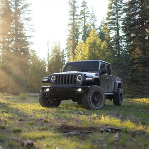 Interior of 2021 Jeep Gladiator with truck suv wheels