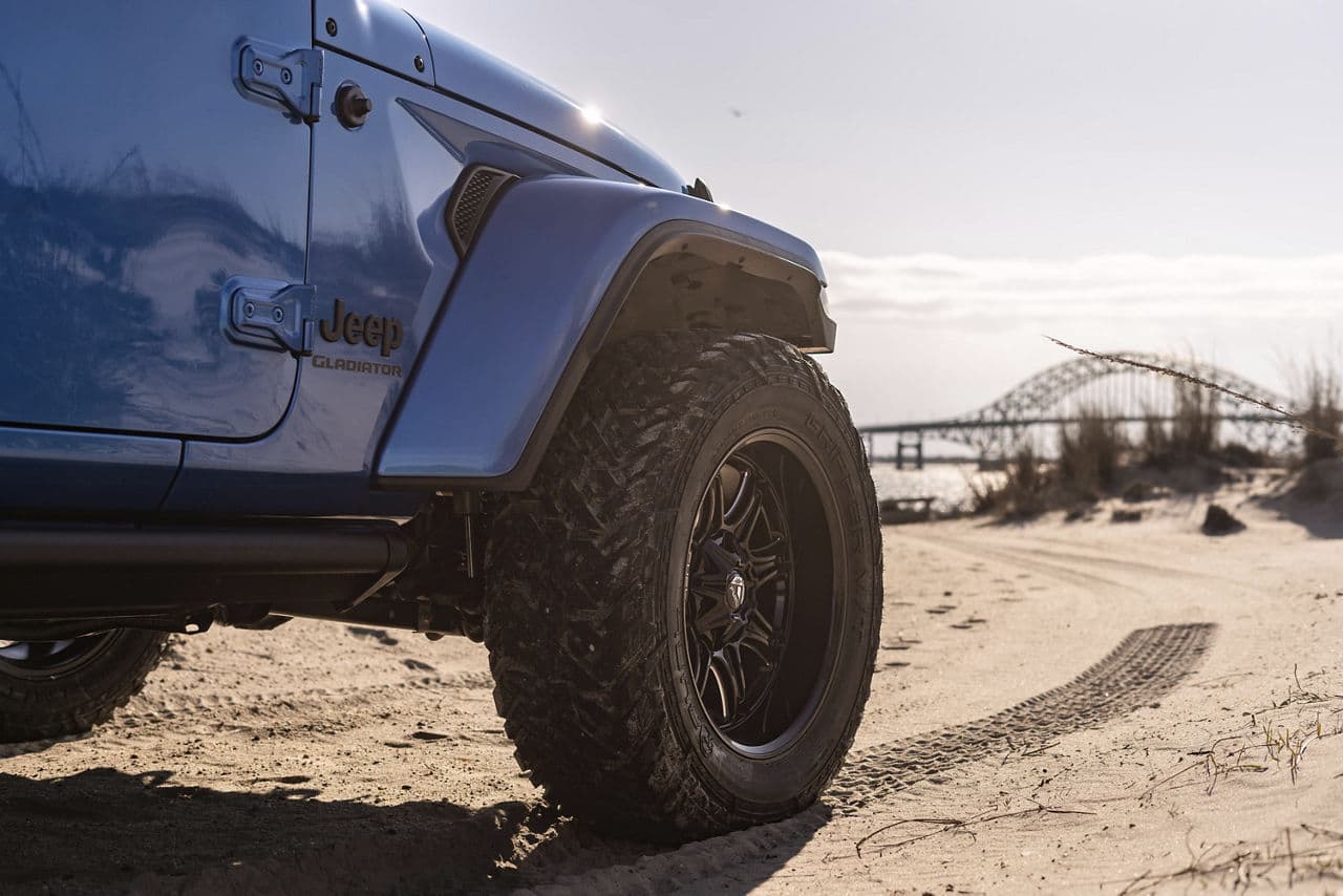 Interior of 2021 Jeep Gladiator with truck suv wheels