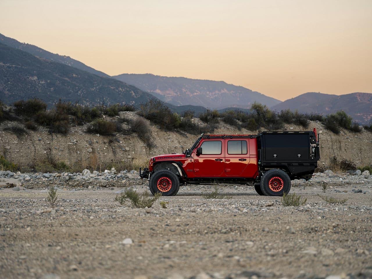 Interior of 2021 Jeep Gladiator with truck suv wheels
