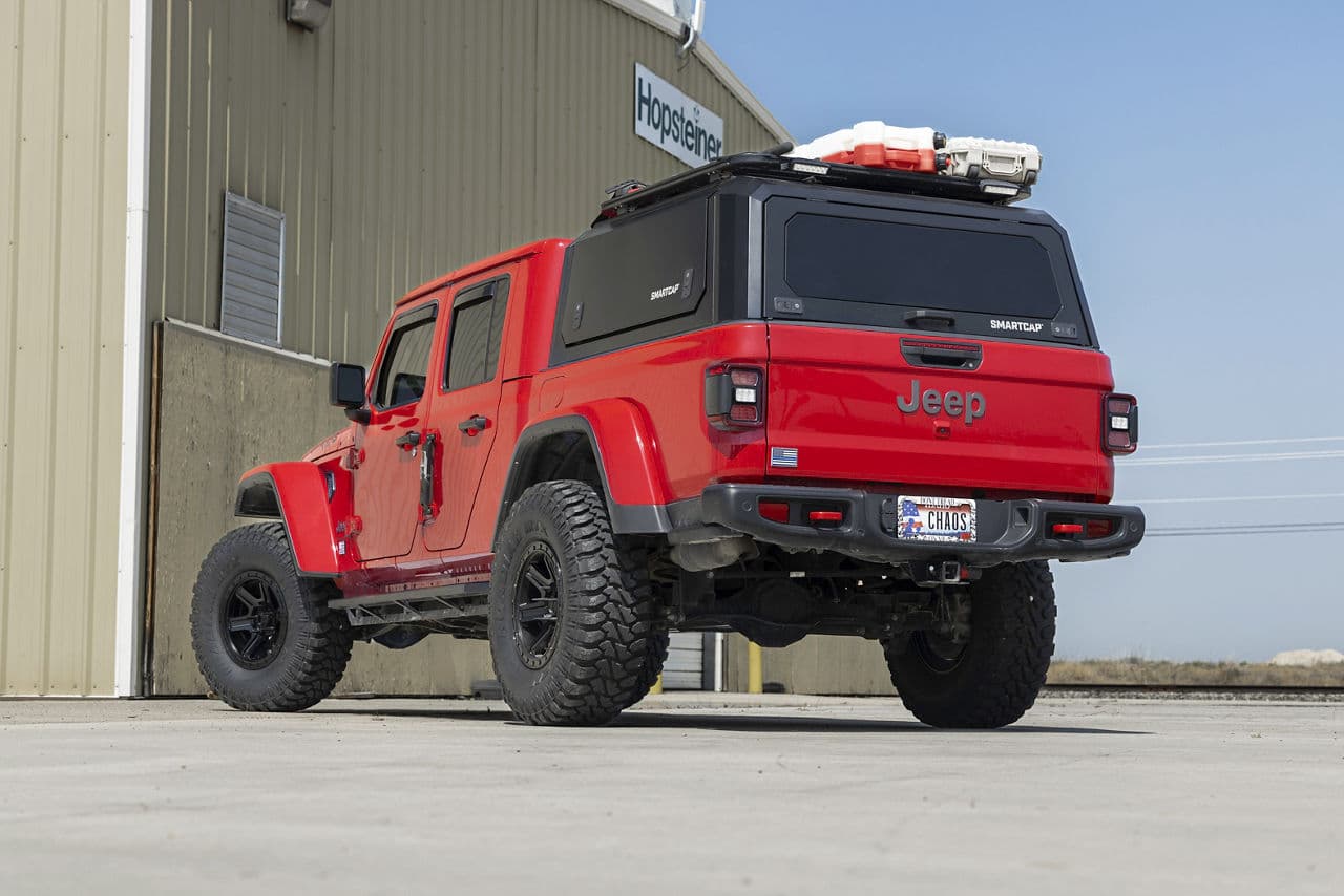 Interior of 2021 Jeep Gladiator with wheels