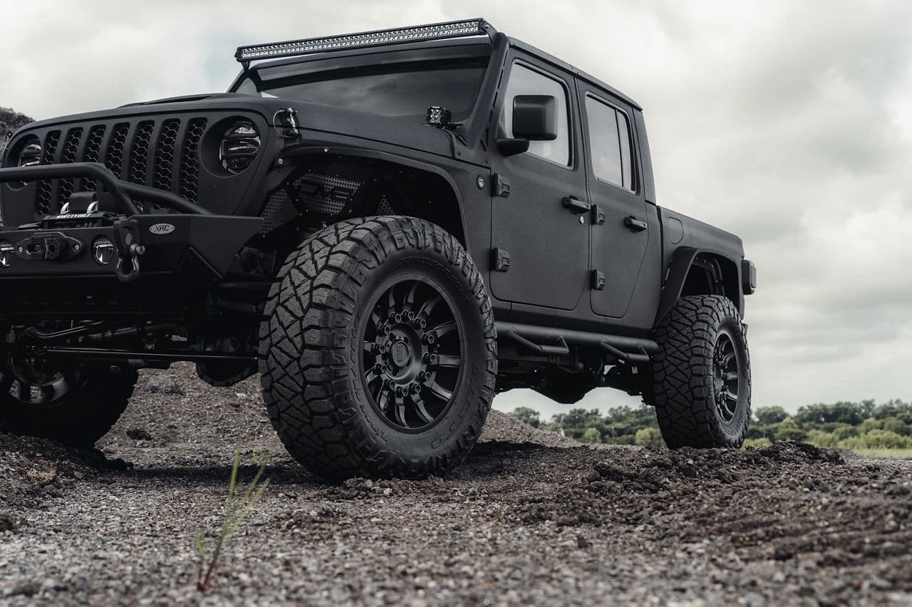 Interior of 2021 Jeep Wrangler with truck suv wheels