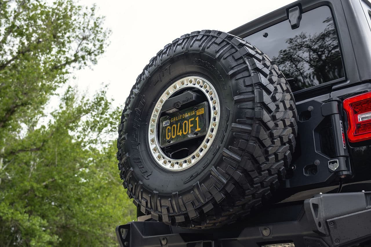 Detail view of 2021 Jeep Wrangler with wheels