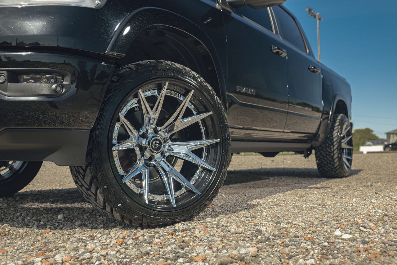 Rear view of 2021 Ram 1500 Laramie with truck suv wheels