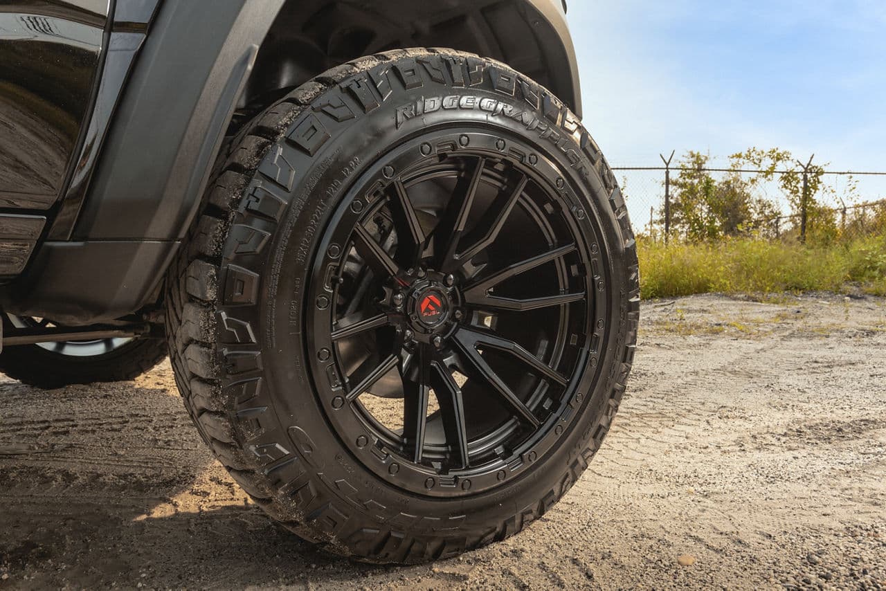 Side profile of 2021 Ram 1500 TRX with wheels