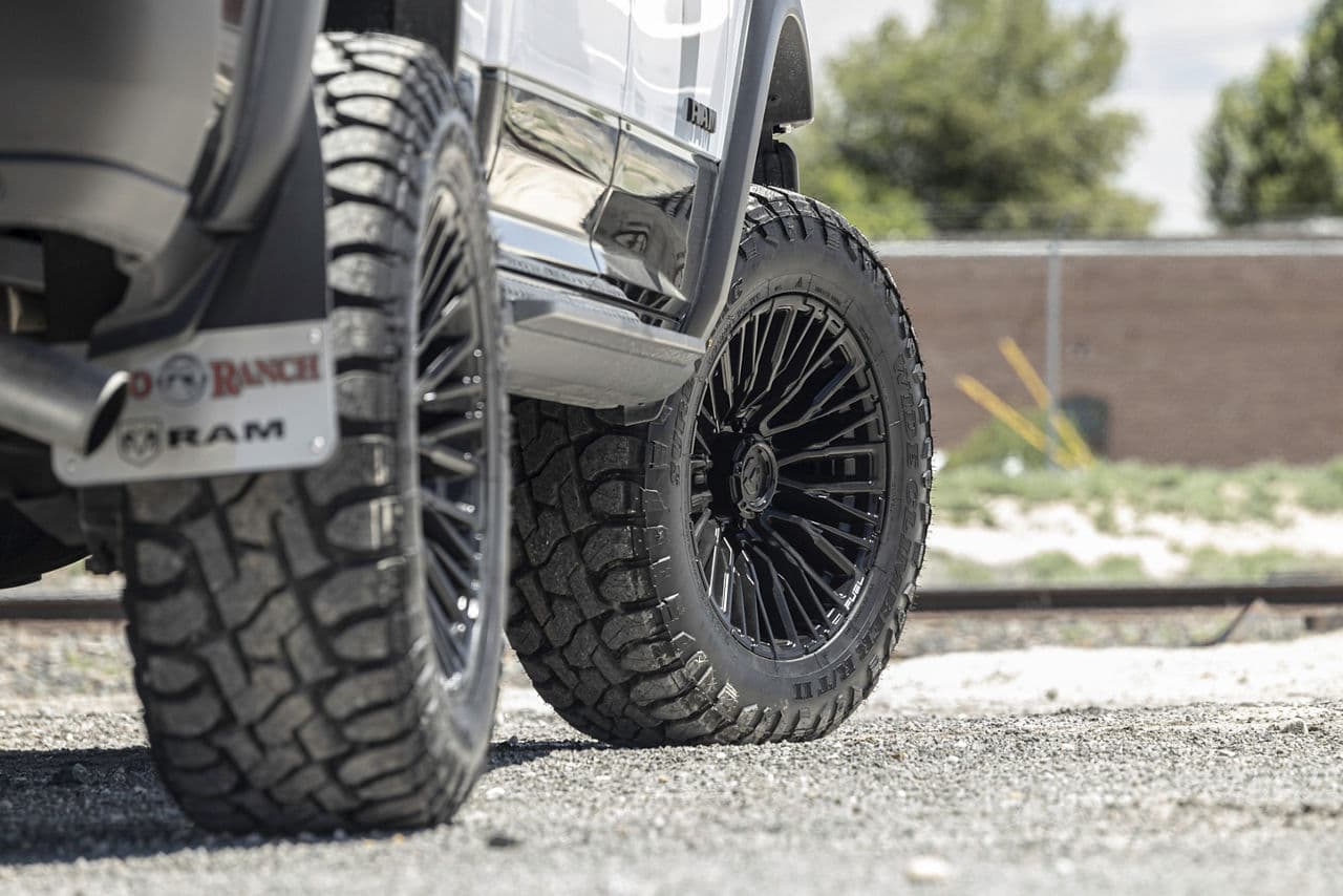 Rear view of 2021 Ram 2500 with truck suv wheels