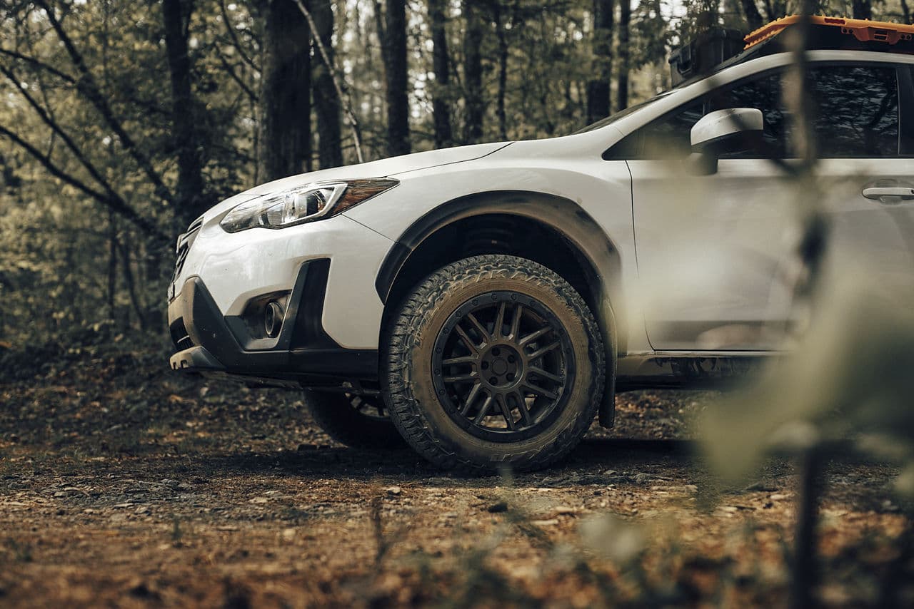 Interior of 2021 Subaru Crosstrek with wheels