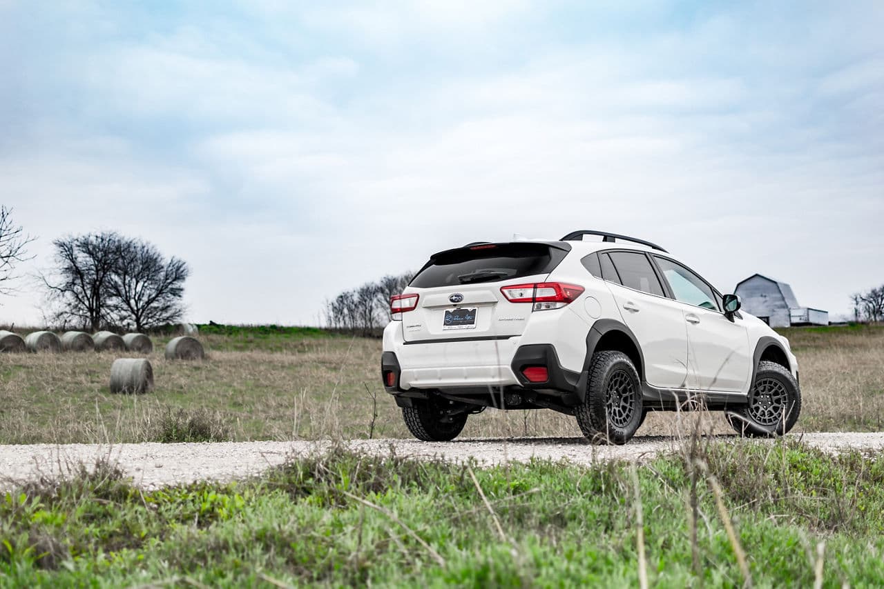 Side profile of 2021 Subaru Crosstrek with wheels