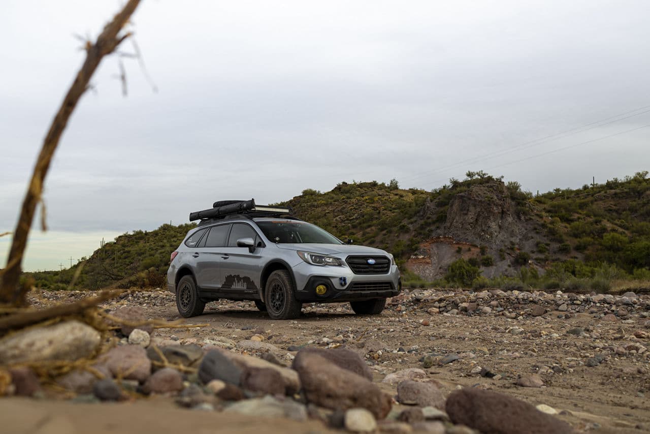 Side profile of 2021 Subaru Outback with wheels