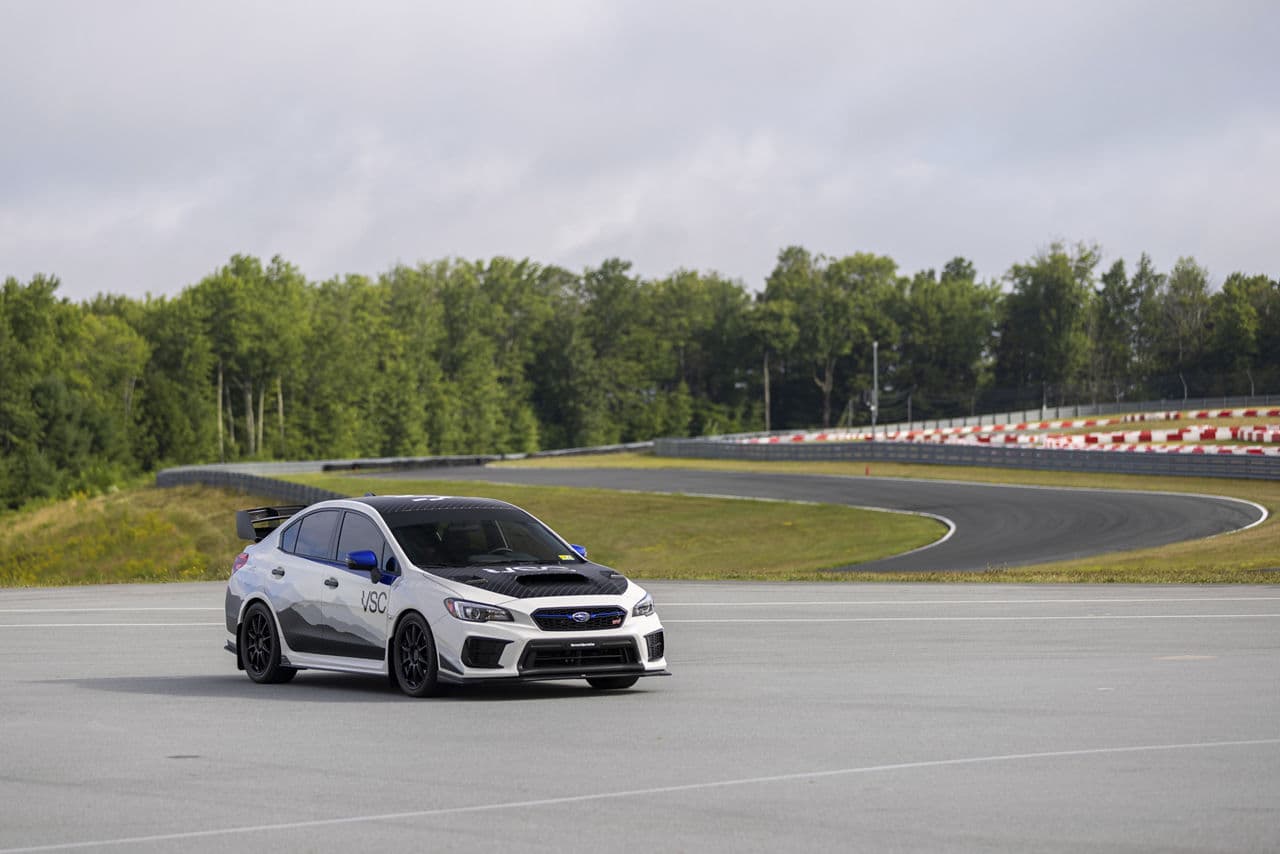 Interior of 2021 Subaru WRX STI with tuner wheels